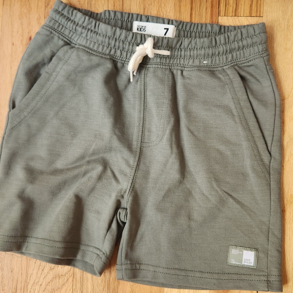 Kids Olive Green Casual Shorts
